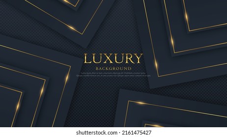Fondo abstracto de líneas negras y doradas. diseño lujoso dorado de fondo futurista moderno ilustración vectorial.