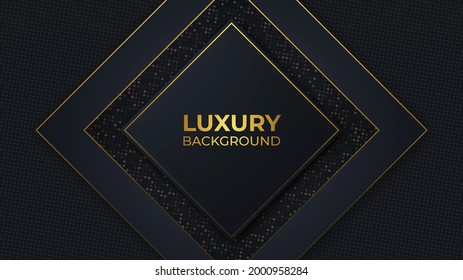 fondo de lujo negro y dorado en imagen horizontal editable vectorial