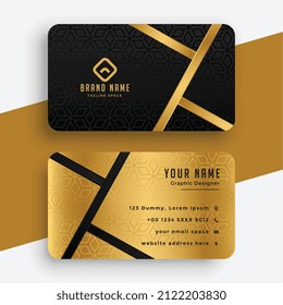 black and golden luxury business card design