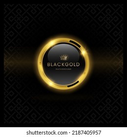 Black golden luxury ring background