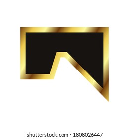 black and golden ribbon badge. premium badge design