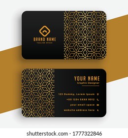 Black & Golden Textured Premium Business Card Design