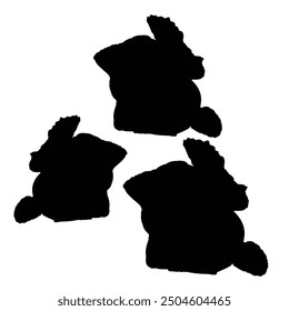 black goldfish silhouette vector design on white background