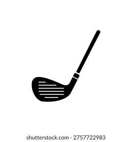 Black golf club with white background sports recreation