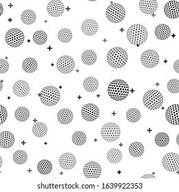 Black Golf icon isolated seamless pattern on white background.  Vector Illustration