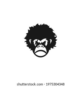 Black gorilla head logo design