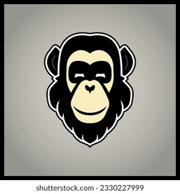 LOGOTIPO DE VECTOR MASCOT GORILLA NEGRO