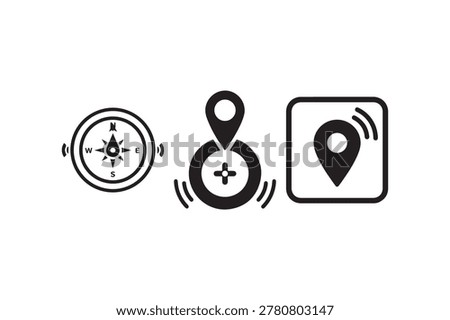 Black GPS Location Tracker Vector Icon