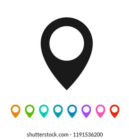Black Gps Point with alternative colors.