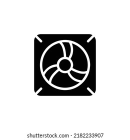 Black gpu icon isolated on white background