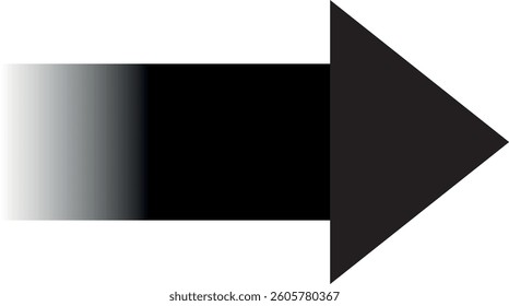 Black gradeint arrow isolated on white background. Vector illustration. Eps 10.