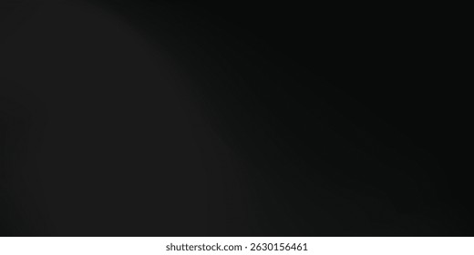 Black gradient background, dark wall with light through window, abstract pattern backdrop, night wallpaper, scene for product, poster, business card, cover vector illustration
