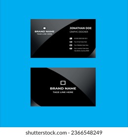 Black gradient business card design template.