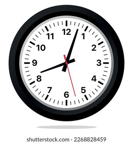 Black Gradient Clock Timer Vectorart