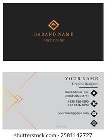 Black gradient company business card 