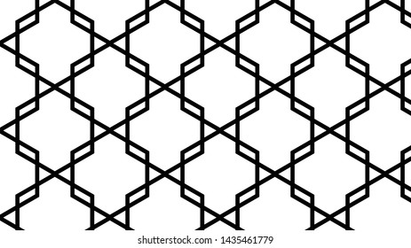 Black gradient hexagons on a white background for textiles, fabrics, gift paper, printing, decoration, illustrations