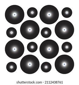 black gradient illustration circle with white background