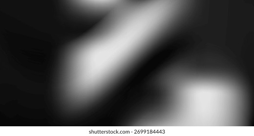 Bolsa de malla degradada negra con ruido como patrón sin costuras. Ilustración vectorial oscura suave con efecto de acuarela y textura. Fondo abstracto borroso