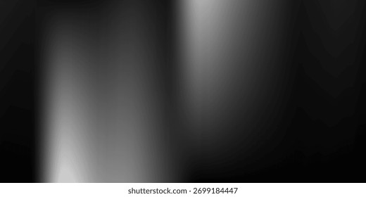 Bolsa de malla degradada negra con ruido como patrón sin costuras. Ilustración vectorial oscura suave con efecto de acuarela y textura. Fondo abstracto borroso