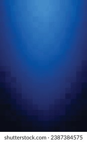 Black gradient mosaic background to blue. Vertical abstract pattern. Square pixel shape. Design texture elements for banners, covers, posters, backdrops, walls. Vector illustration.