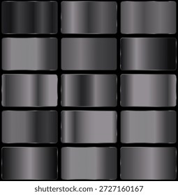 black gradient palette. Big set of black gradients. black metal gradient palette..