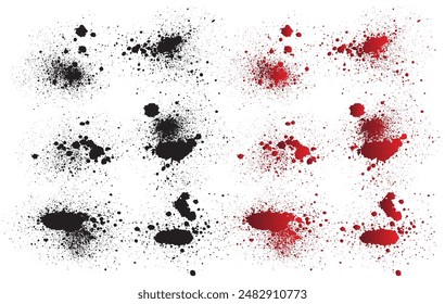 Fondo de ilustración editable de sangre roja negra y degradada