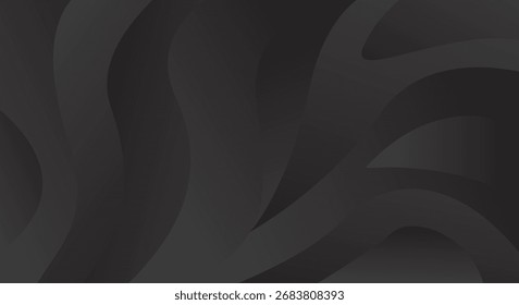 Fundo de fluxo dinâmico ondulado gradiente preto