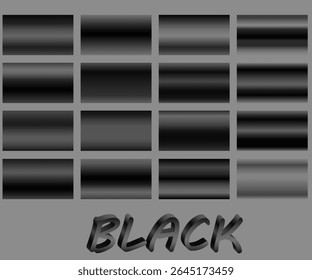 black gradient.Black leaf texture background set. realistic black, gradient mesh. High resolution.