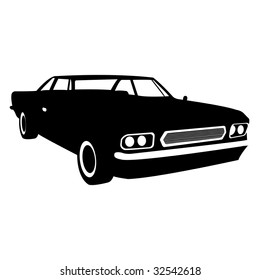 black gradiented car, vector illustration