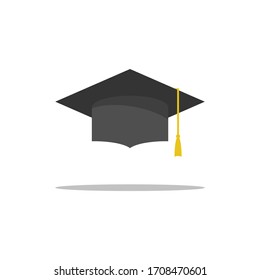 Black graduate cap icon , Graduation and Education , vector , illustrator.