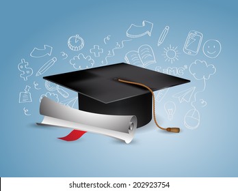 4,280 Graduation Cap Doodle Images, Stock Photos & Vectors | Shutterstock