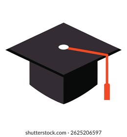 A black graduation cap and diploma icon vector illustrate academic success for university graduate students