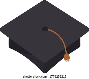 Black graduation cap - graduation hat - square academic cap