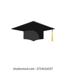 Gorra de graduación negra, gráfico de Illustrator