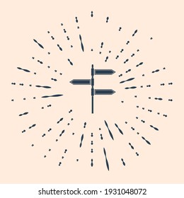 Black Graduation cap on globe icon isolated on beige background. World education symbol. Online learning or e-learning concept. Abstract circle random dots. Vector Illustration
