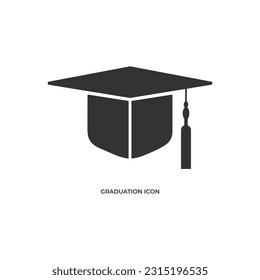 Diseño de vectores de iconos de graduación negros.