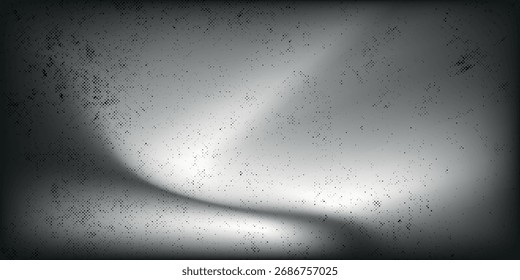 Fundo gradiente preto granulado, branco escuro cinzento monocromático ruído abstrato textura cabeçalho cabeçalho pano de fundo design