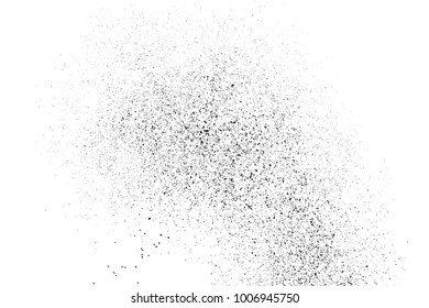 Black grainy texture isolated on white background. Distress overlay textured. Grunge design elements. Vector illustration,eps 10.
