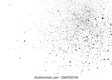 Black grainy texture isolated on white background. Distress overlay textured. Grunge design elements. Vector illustration,eps 10.