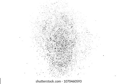 Black grainy texture isolated on white background. Distress overlay textured. Grunge design elements. Vector illustration,eps 10.