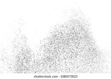 Black grainy texture isolated on white background. Distress overlay textured. Grunge design elements. Vector illustration,eps 10.