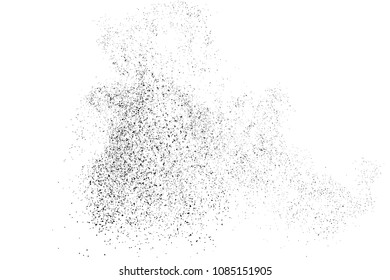 Black grainy texture isolated on white background. Distress overlay textured. Grunge design elements. Vector illustration,eps 10.