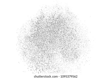 Black grainy texture isolated on white background. Distress overlay textured. Grunge design elements. Vector illustration,eps 10.