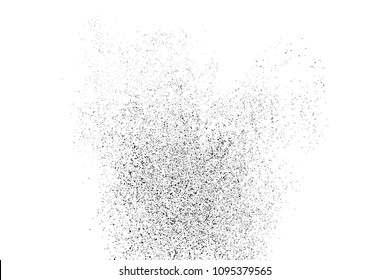 Black grainy texture isolated on white background. Distress overlay textured. Grunge design elements. Vector illustration,eps 10.