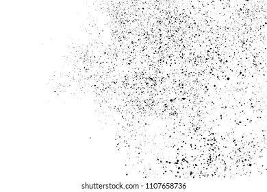 Black grainy texture isolated on white background. Distress overlay textured. Grunge design elements. Vector illustration,eps 10.