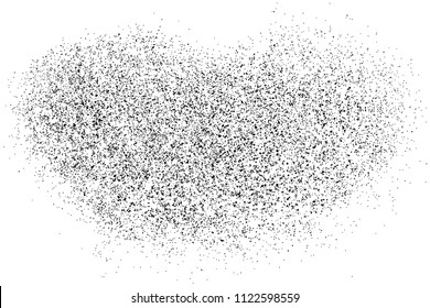 Black grainy texture isolated on white background. Distress overlay textured. Grunge design elements. Vector illustration,eps 10.