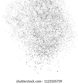 Black grainy texture isolated on white background. Particles  overlay textured. Grunge design elements. Vector illustration,eps 10.