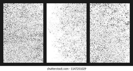 Black grainy texture isolated on white background. Damaged textured . Grunge design elements. Set vector illustration,eps 10.