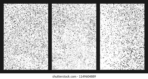 Black grainy texture isolated on white background. Damaged textured . Grunge design elements. Set vector illustration,eps 10.