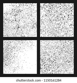 Black grainy texture isolated on white background. Damaged textured . Grunge design elements. Set vector illustration,eps 10.